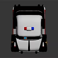 Toy Police Car With Black White Design Red Blue Lights And Red Base