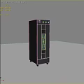 Stainless Steel Upright Kitchen Appliance With Glass Door And Multiple Shelves
