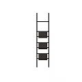 Black Metal Display Shelving Unit With Multiple Tiered Shelves For Modern Storage