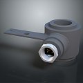 Pipe water pipe valve iron pipe fitting flange tee joint pipe water pipe valve 3d model