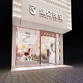Modern Jewelry Store Exterior With Elegant Window Display Fresh Flowers And Decorations