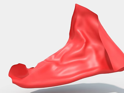 Soft Red Daily Life Fabric Product with Smooth Texture for Home Use 3d model
