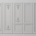 Decorative Wall Panels Featuring Various Ornate Patterns And Classic Designs 3d model