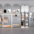 Modern underwear store display cabinet clothing store display rack slimming underwear store display rack 3d model