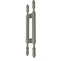 Elegant Metal Handle Featuring Twisted Design And Decorative Double Bar Structure