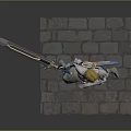 Armored Warrior With Blue Greatsword Standing Near Mythical Dragon On Stone Ground