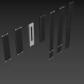Modern Black And White Long Strips Arranged As Decorative Design Elements