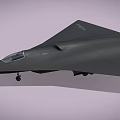 Stealth Fighter Jet With Delta Wing Cockpit And Landing Gear Deployed 3d model