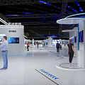 Digital Government Command Center Featuring Large Screens Data Visualization And Blue Lighting