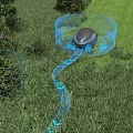 Industrial Smart Lawn Mower With Automatic Grass Cutting Working Path And Functional Icons