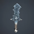 Ice Blade Ice Knife Ice Sword Cold Weapon Science Fiction Weapon Ice and Snow Weapon Ice and Snow Blade 3d model