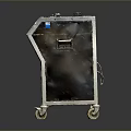 Mobile Computer Control Cart With Metal Frame Multiple Shelves And Wheels