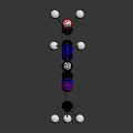 Molecular Structure Model 3D Rendering With Black Carbon Red Oxygen Blue Nitrogen White Hydrogen Atoms