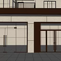 Modern Glass Double Doors For Building Entrance With Tile Floor Exterior Design