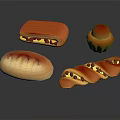 Assorted Baked Goods Including Filled Pastry Cupcake Round Bread And Braided Loaf With Cranberries
