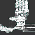 Game Movie Character Featuring Mechanical Robotic Structure And Black Cable Details