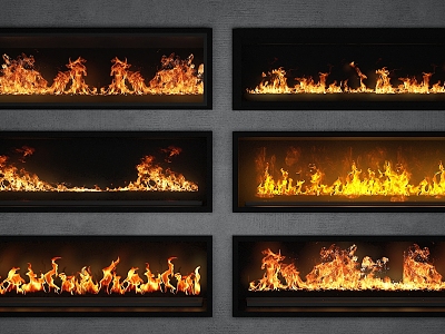 Decorative Electronic Fireplace Gas Fireplace Flame 3d model