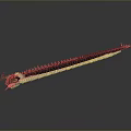 Colorful Reptile Snake With Red Gold Scales Crawling On Dark Surface