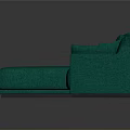 Modern Green L Shaped Sofa With Plush Cushions For Living Room Design
