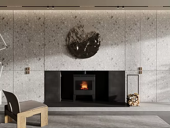 Modern Fireplace 3d model