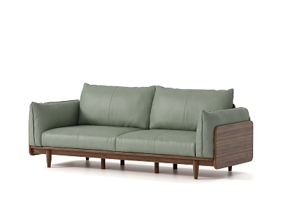 Nordic Living Room Three-Seat Sofa 3d model