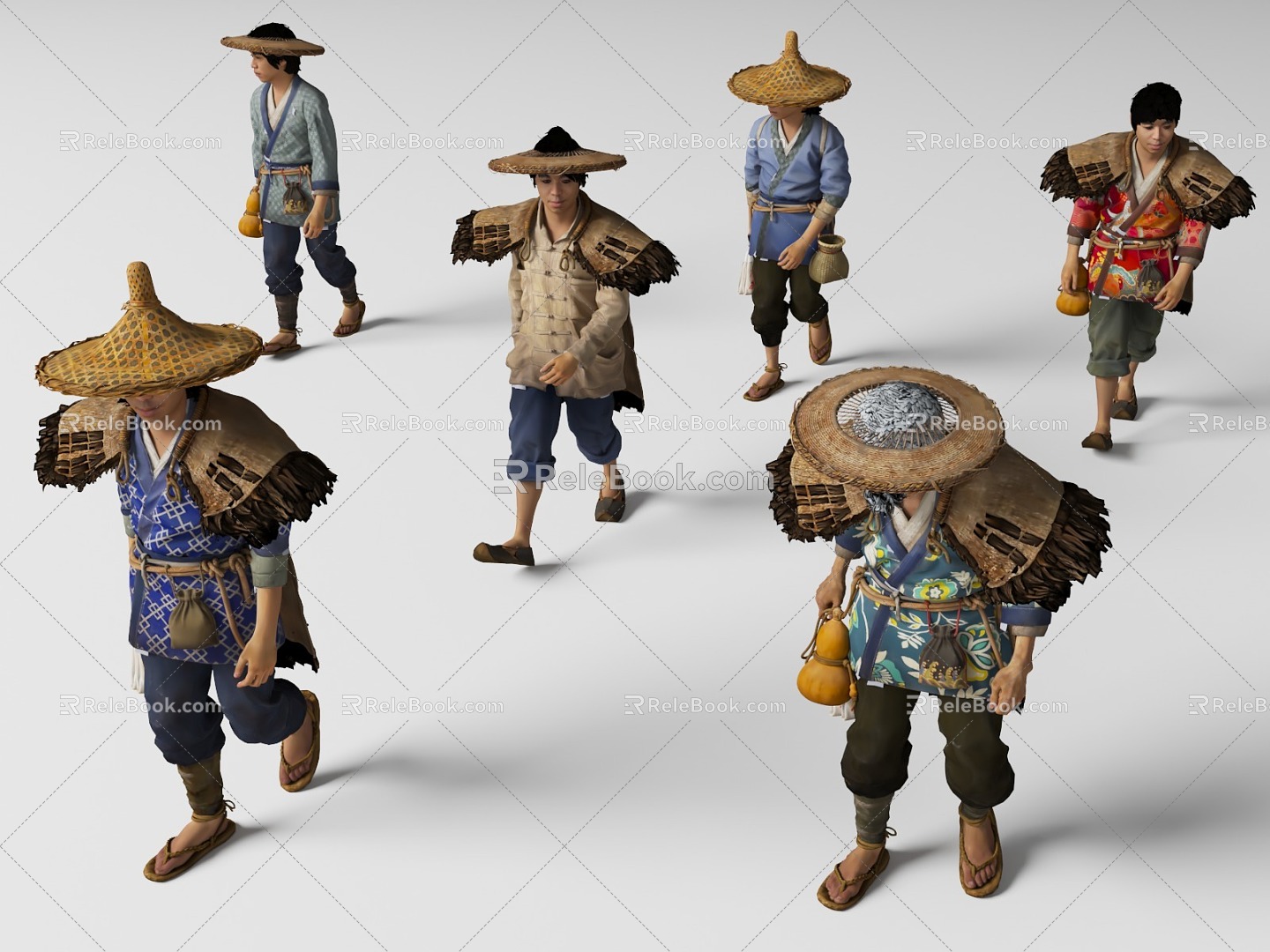 Fishermen Old Fishermen Farmers Ancient Characters Fishermen Farmers Ancient Farmers Ancient Fishermen Coastal Fishermen Working People 3d model