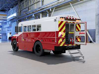 Fire fighting command vehicle 3d model