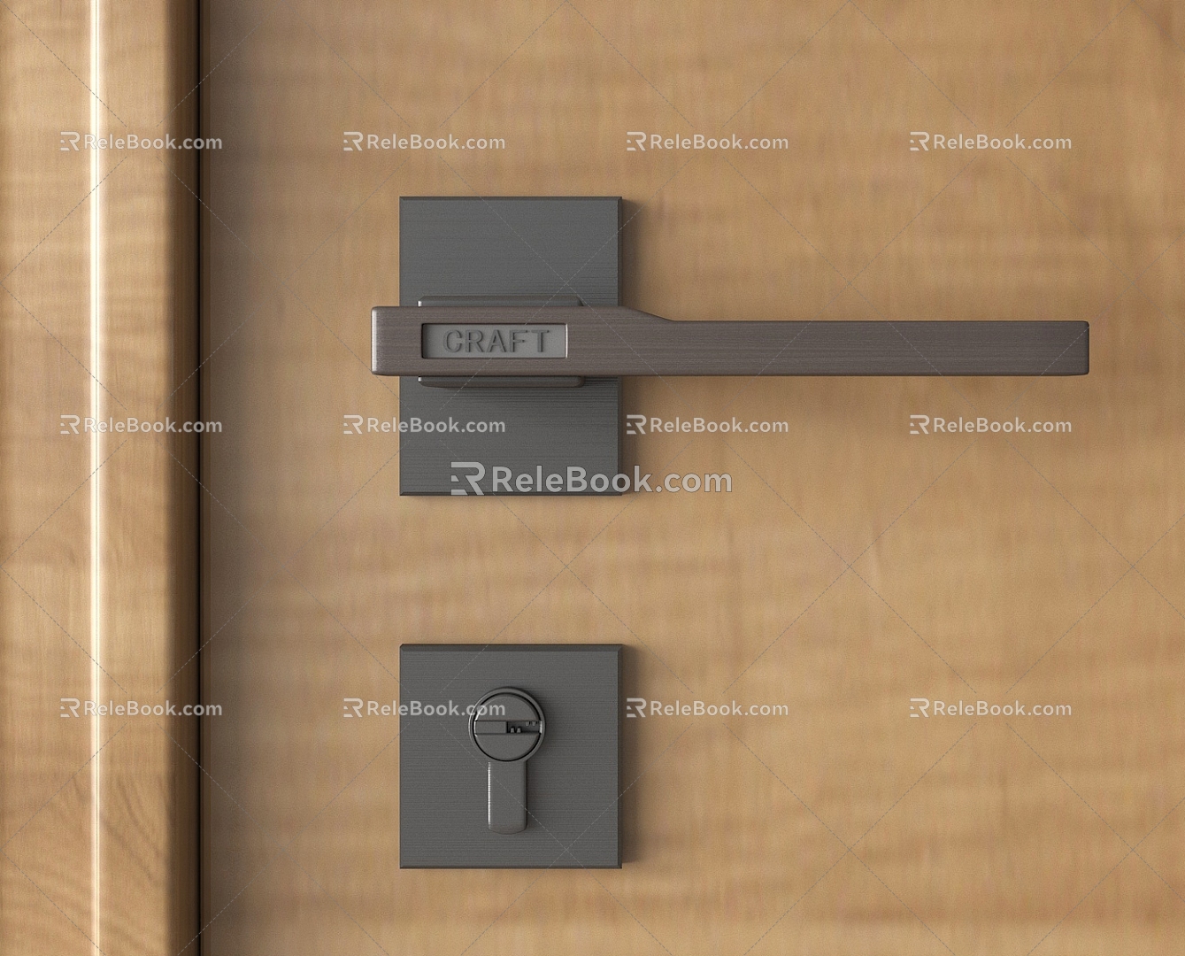 Modern Minimalist Door Handle Split Door Handle Door Lock 3d model