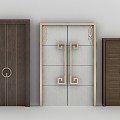 New Chinese Double Door 3d model