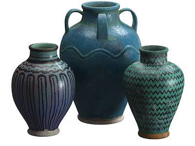New Chinese Ceramic Vase Ornaments 3d model