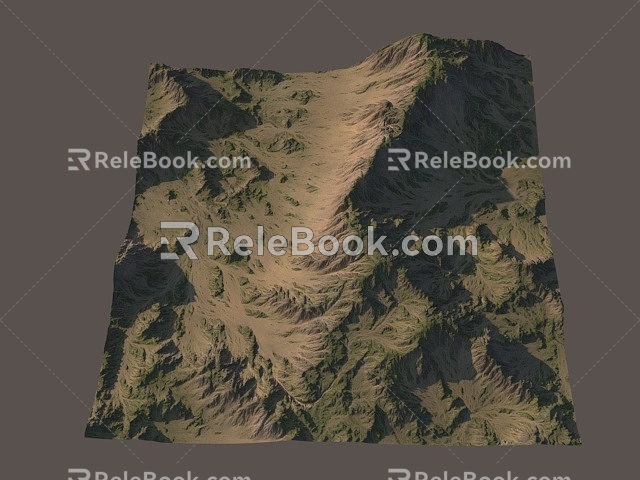 Outdoor mountain range valley local mountain range local mountain range local valley canyon 3d model