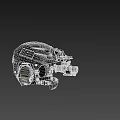 Advanced Tactical Helmet With Mounted Night Vision Camera And Communication Gear Straps