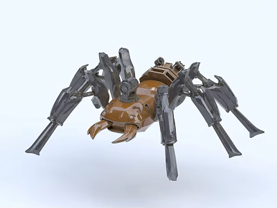Modern mechanical insect mechanical warrior game character 3d model