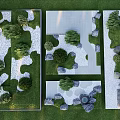 Karesansui Dry Landscape Garden Design With Stones Gravel Greenery And Pathways