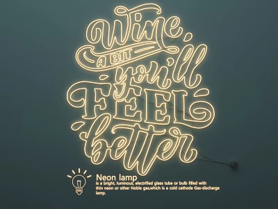Cute Neon Lamp With Playful Text Design For Decorative Lighting 3d model