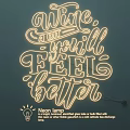 Cute Neon Lamp With Playful Text Design For Decorative Lighting 3d model