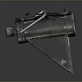 Vintage Industrial Equipment With Metal Bracket Structure And Worn Surface Details