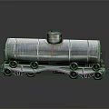 Silver Metal Industrial Tanker Train Car With Wheels Ladder And Structure