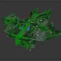 Futuristic Green Aircraft Featuring Intricate Design Blue Windows And Metallic Texture