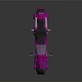 Pink Futuristic Motorcycle With Sleek Design Black Seat And Shiny Wheels