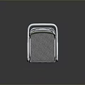 Modern Single Chair With White Frame Green Mesh Backrest And Gray Cushion