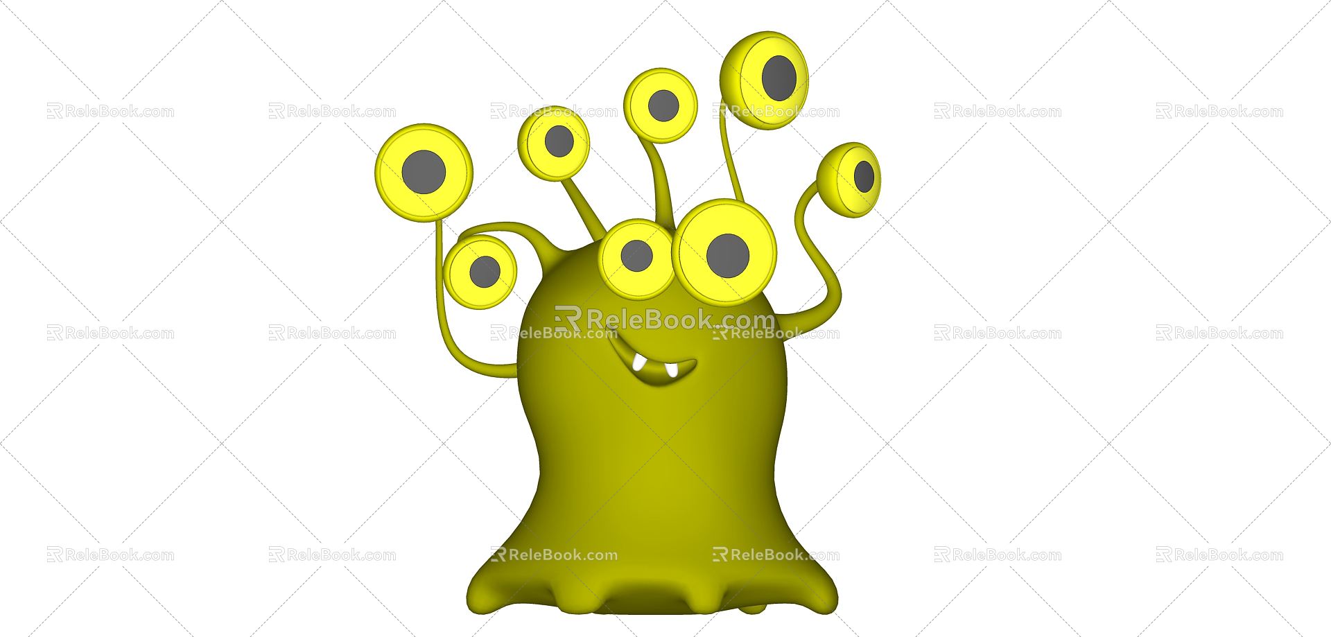 Modern Game Character Alien Cartoon 3d model