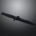 Black Military Tactical Knife With Textured Non Slip Handle And Sharp Blade