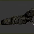 Realistic Crocodile 3D Model With Detailed Texture In Standing Pose 3d model