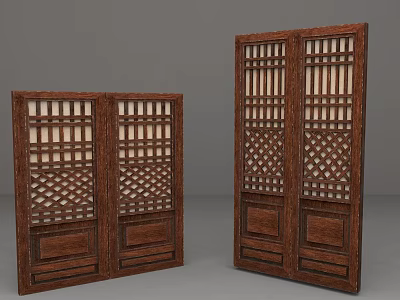 Door Double Door Chinese Door Ancient Door 3d model