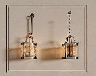 CCD wall lamp pendant lamp combination 3d model
