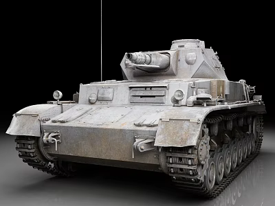 Vintage Military Tank With Weathered Metal Surface Antenna And Tracked Wheels 3d model
