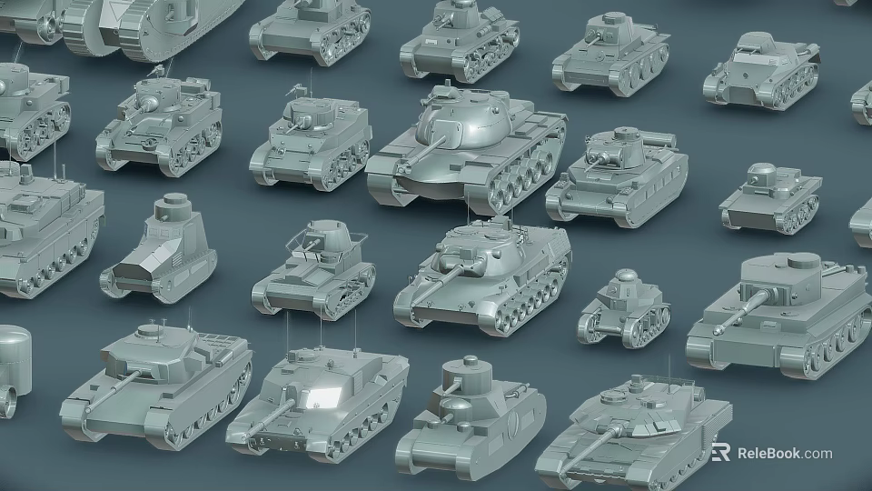 Different Types of Military Vehicles 3D Models with Detailed Designs And Structures 3d model 