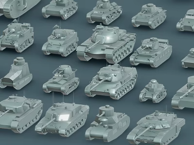 Different Types of Military Vehicles 3D Models with Detailed Designs And Structures 3d model