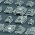 Different Types of Military Vehicles 3D Models with Detailed Designs And Structures